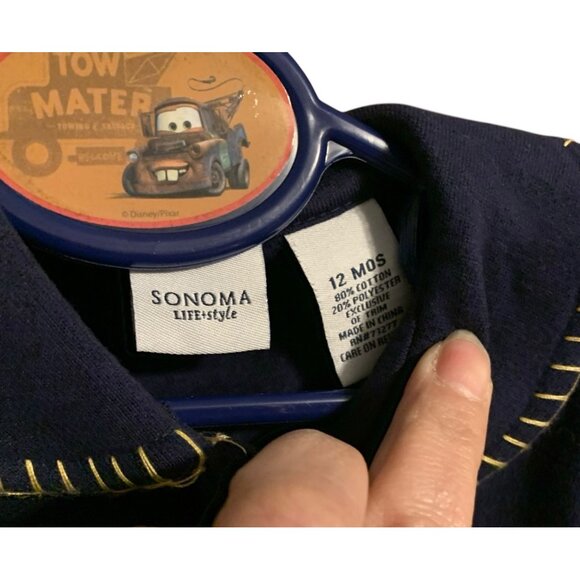 Sonoma Life+Style Size 12 months Button-up Jacket Appliqué Mouse, Pumpkins - Picture 3 of 3